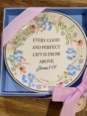 Trinket Jewelry dish Bible Verse NWT
